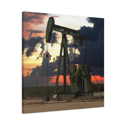 'Pumping Unit' Canvas Gallery Wrap