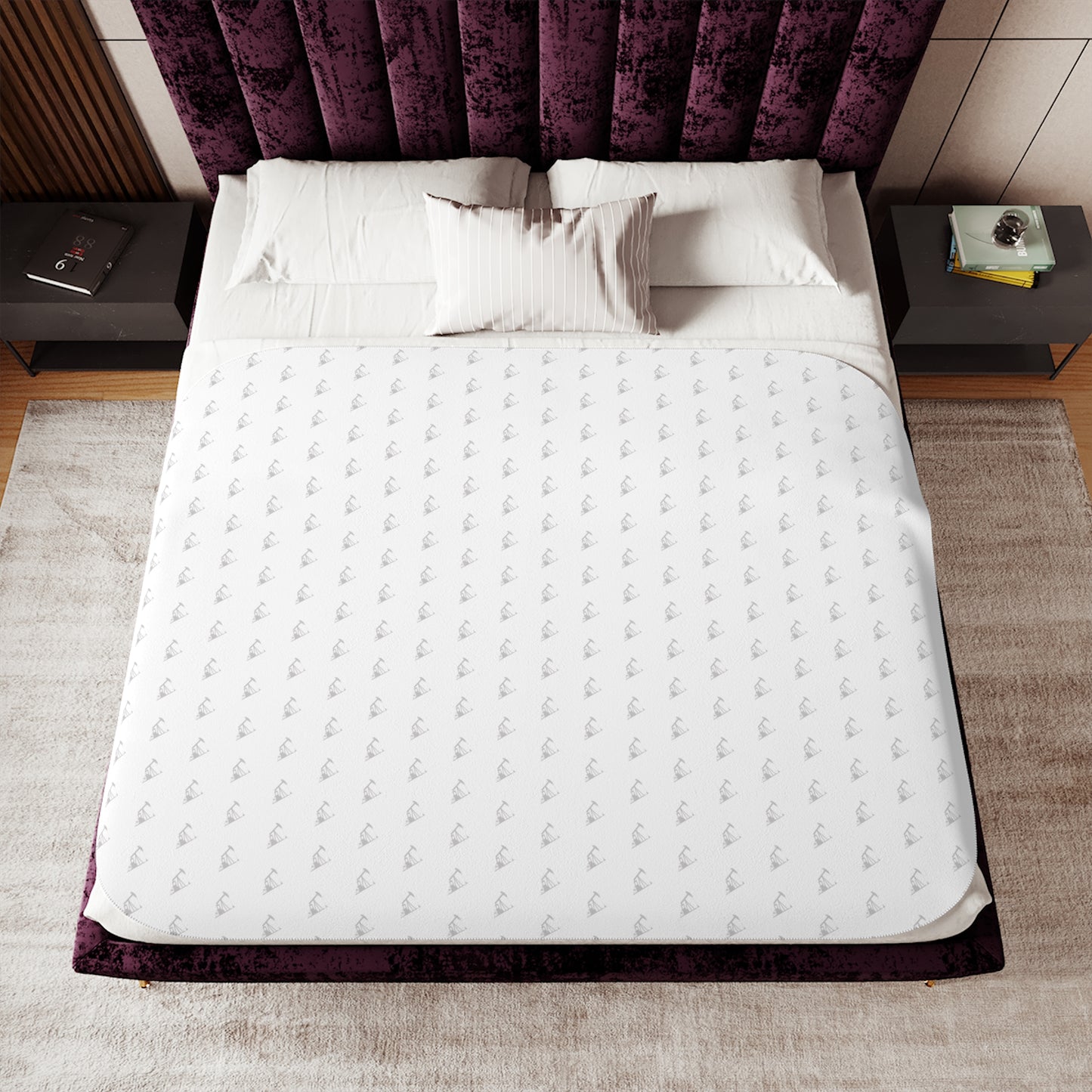 Pumping Unit Cozy Two-Tone Sherpa Blanket