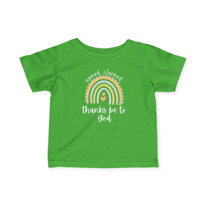 'Thanks be to God' Rainbow Infant Short Sleeve Tee