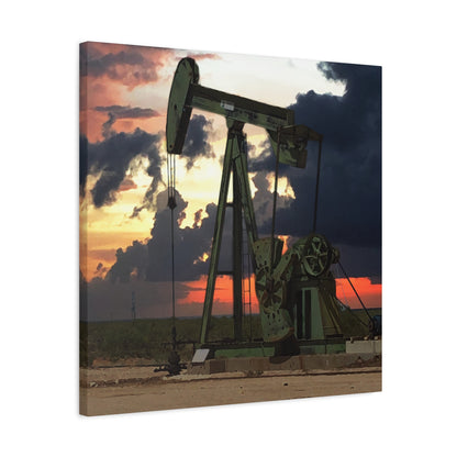 'Pumping Unit' Canvas Gallery Wrap
