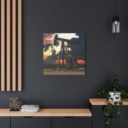 'Pumping Unit' Canvas Gallery Wrap