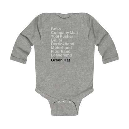 Rig Crew Series 'Green Hat' - Infant Long Sleeve Onesie