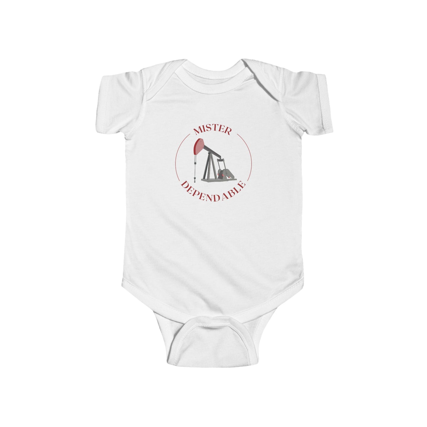 'Mister Dependable' Pumping Unit Infant Short Sleeve Bodysuit