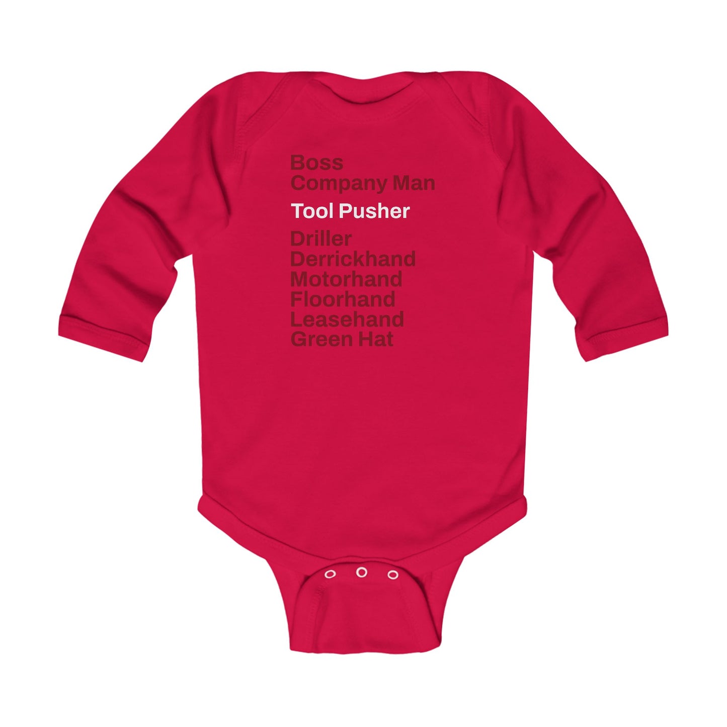 Rig Crew Series 'Tool Pusher' - Infant Long Sleeve Onesie