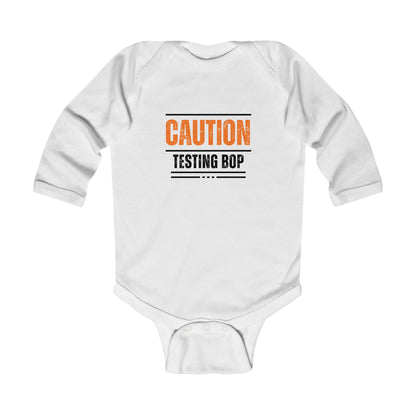 'Testing BOP' Infant Long Sleeve Onesie