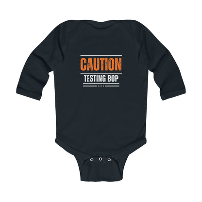 'Testing BOP' Infant Long Sleeve Onesie