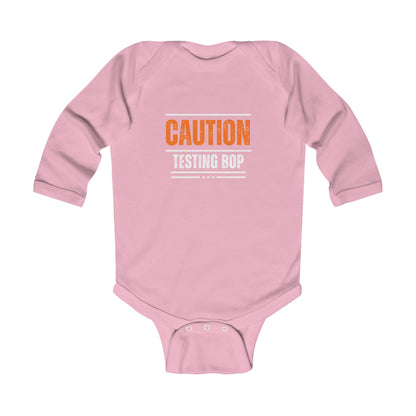 'Testing BOP' Infant Long Sleeve Onesie