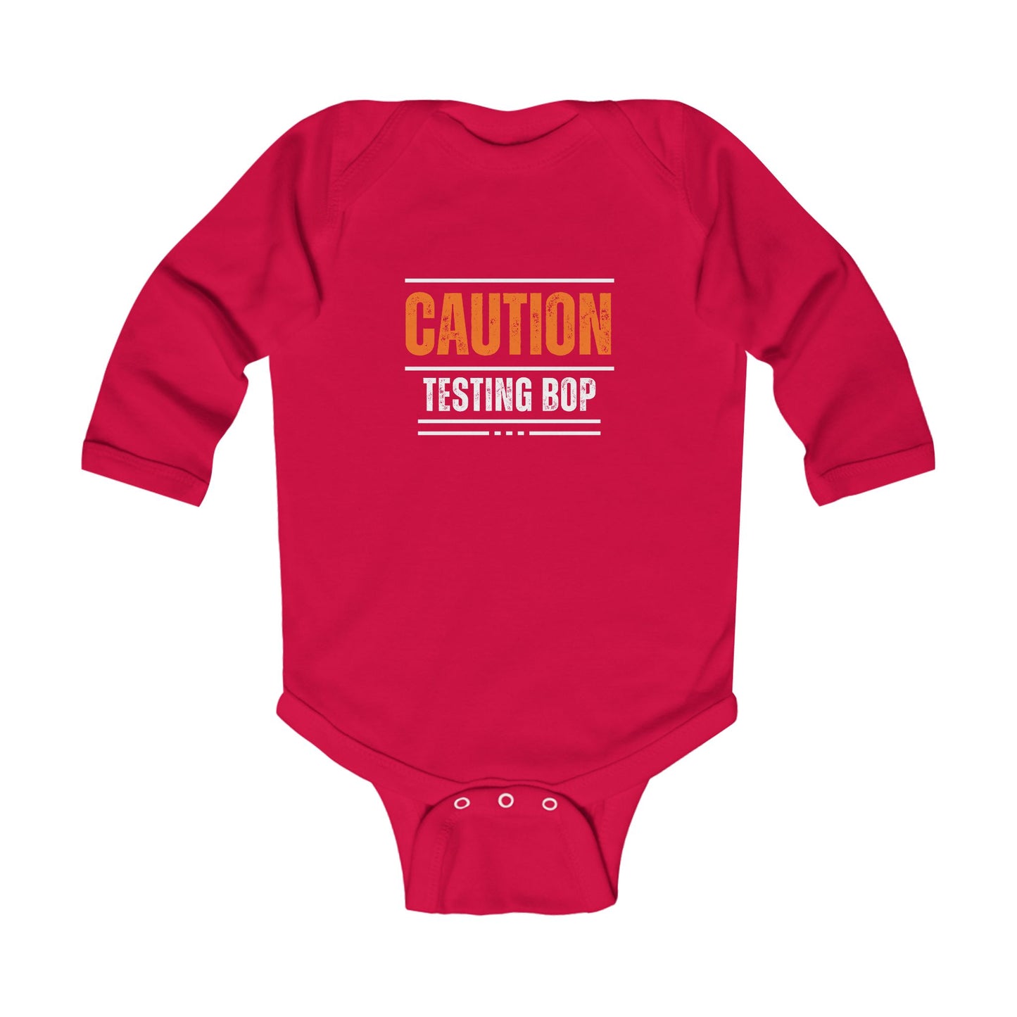 'Testing BOP' Infant Long Sleeve Onesie