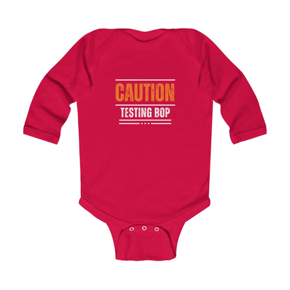 'Testing BOP' Infant Long Sleeve Onesie