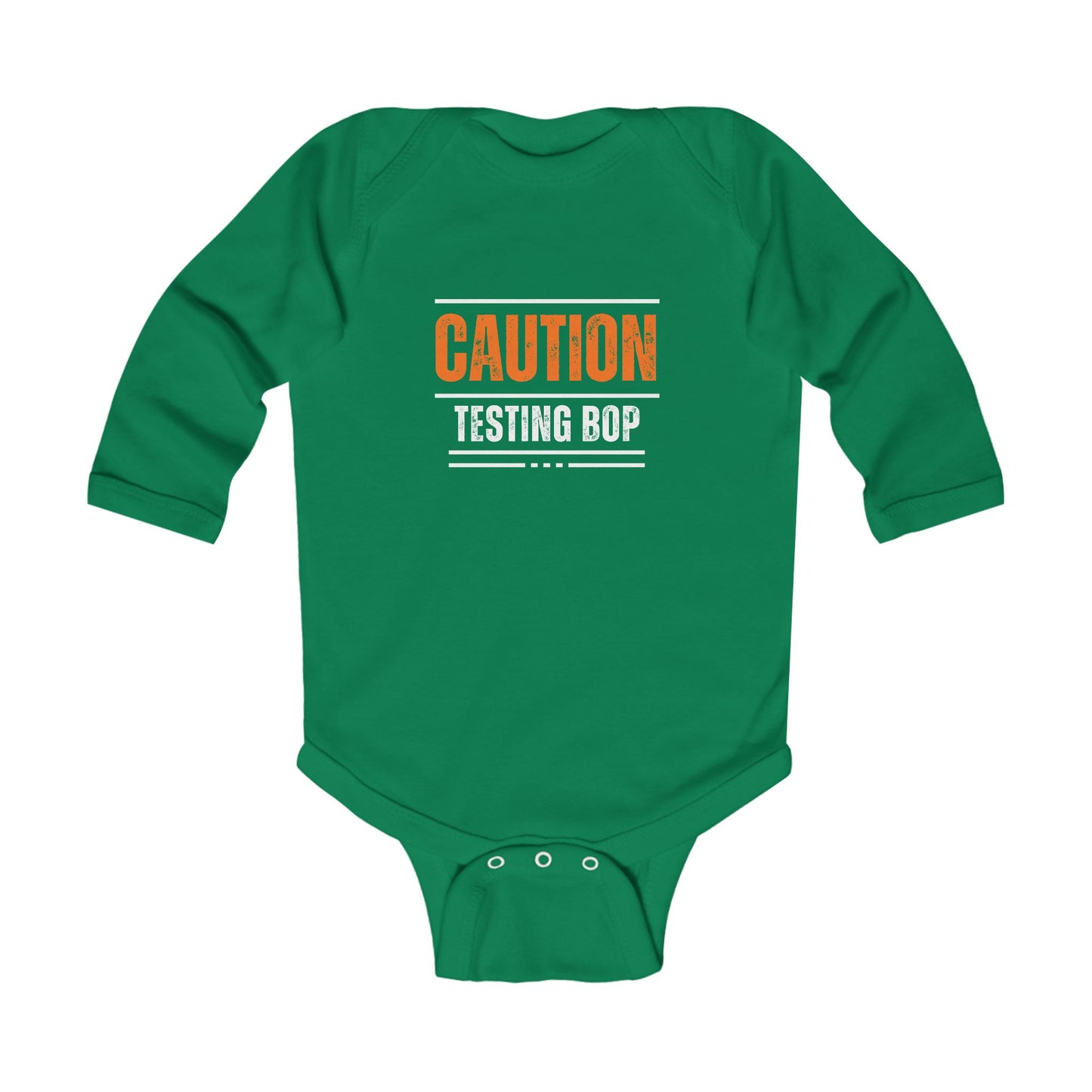 'Testing BOP' Infant Long Sleeve Onesie
