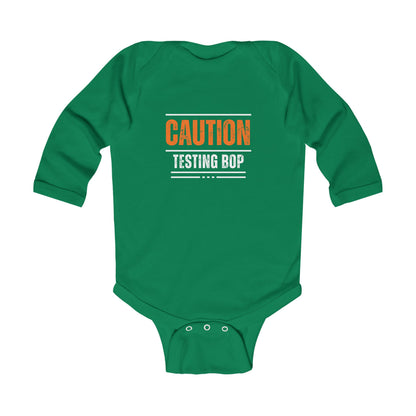 'Testing BOP' Infant Long Sleeve Onesie