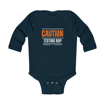 'Testing BOP' Infant Long Sleeve Onesie