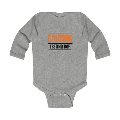 'Testing BOP' Infant Long Sleeve Onesie
