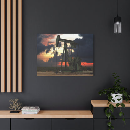 'Pumping Unit' Canvas Gallery Wrap