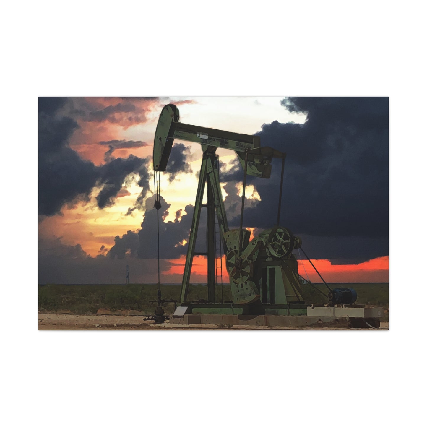 'Pumping Unit' Canvas Gallery Wrap