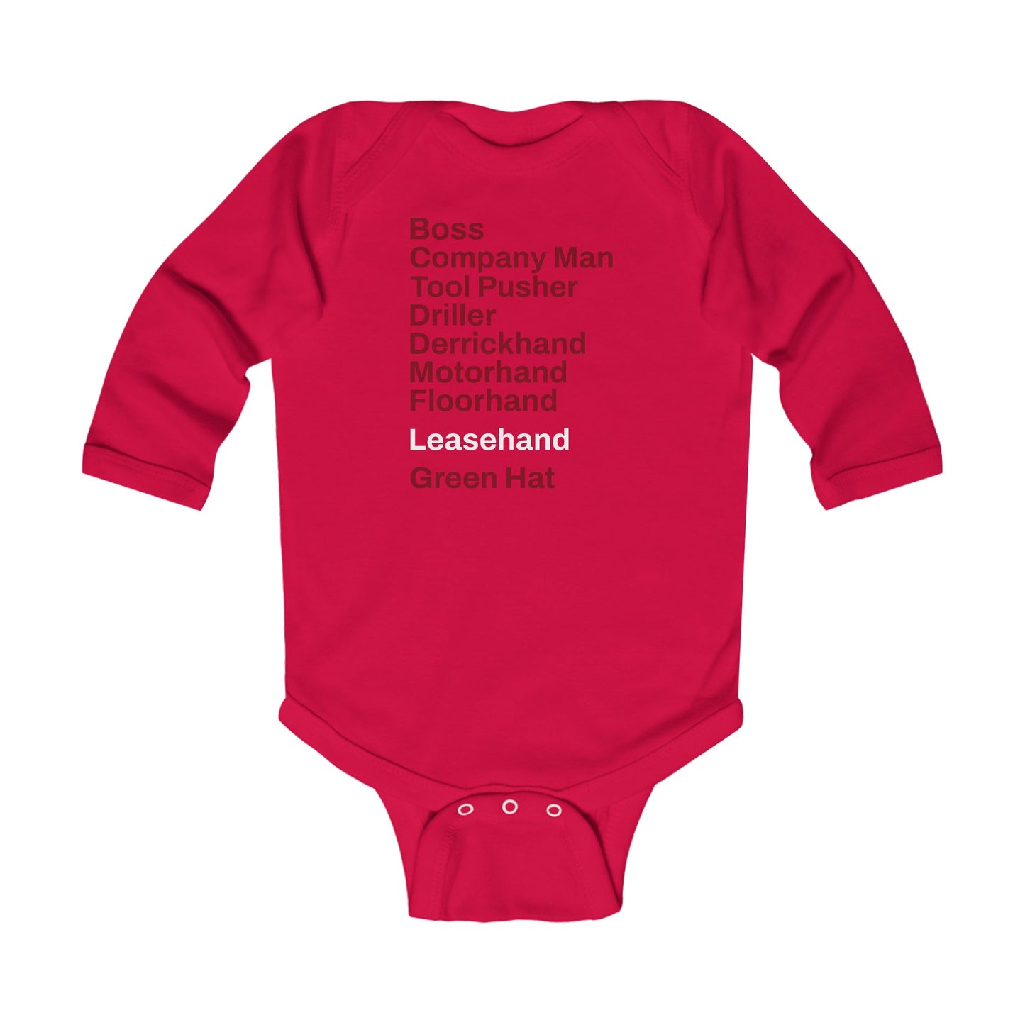 Rig Crew Series 'Leasehand' - Infant Long Sleeve Onesie