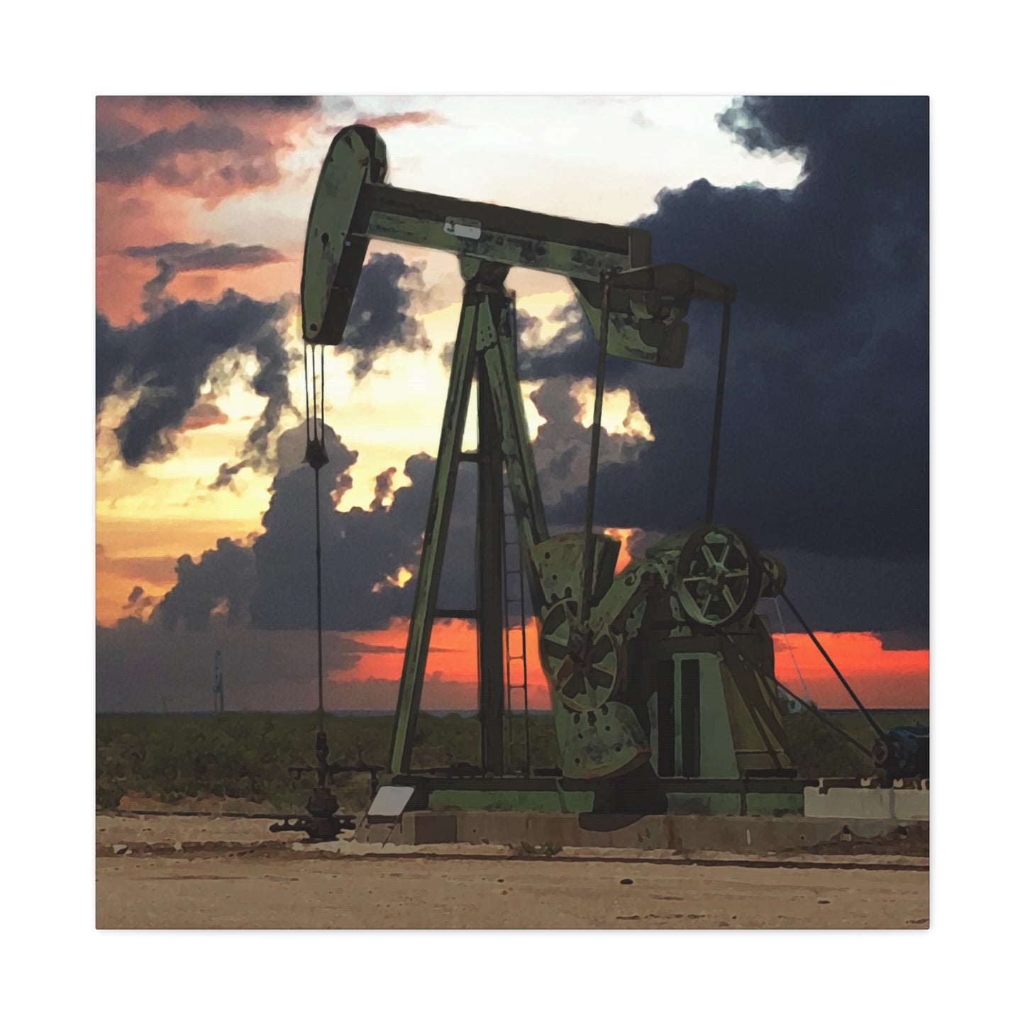 'Pumping Unit' Canvas Gallery Wrap