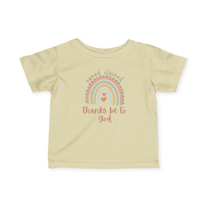 'Thanks be to God' Rainbow Infant Short Sleeve Tee