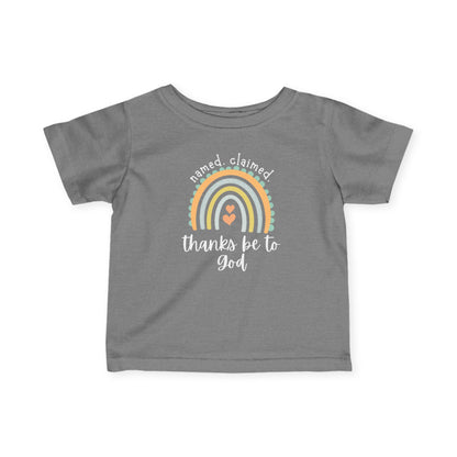 'Thanks be to God' Rainbow Infant Short Sleeve Tee