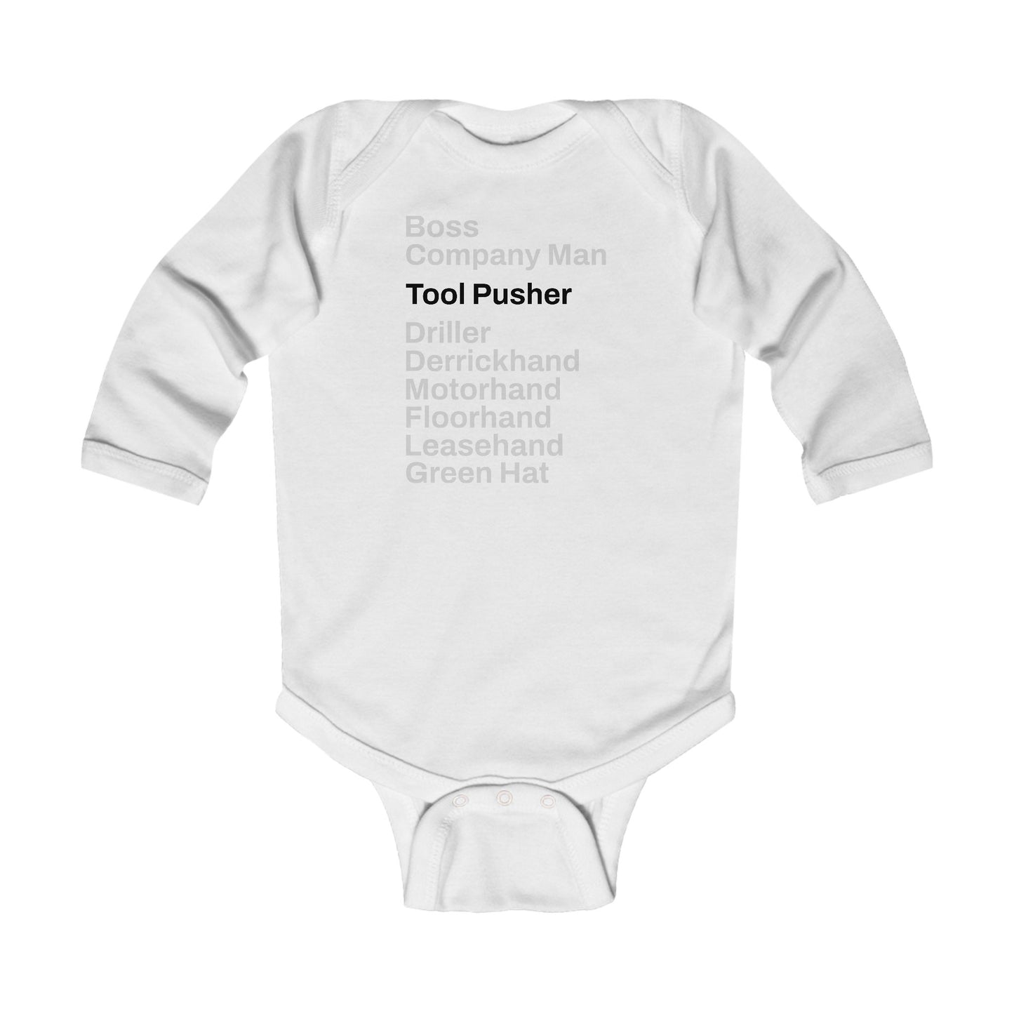 Rig Crew Series 'Tool Pusher' - Infant Long Sleeve Onesie