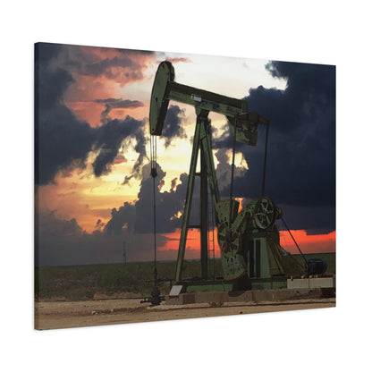 'Pumping Unit' Canvas Gallery Wrap