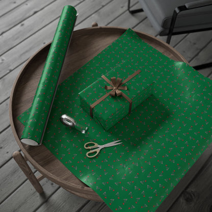 "Pumping Unit" Green Wrapping Paper