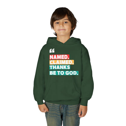 'Named, Claimed' Youth Hoodie