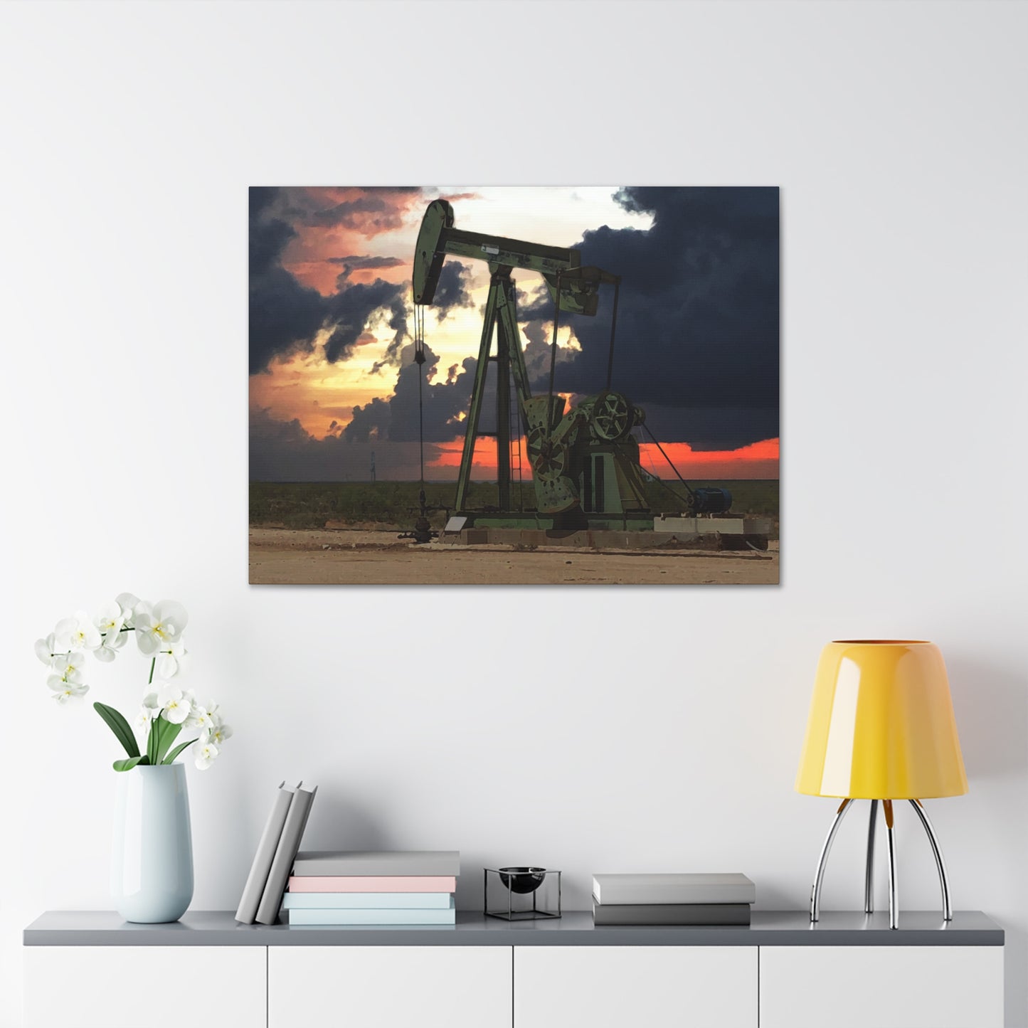 'Pumping Unit' Canvas Gallery Wrap