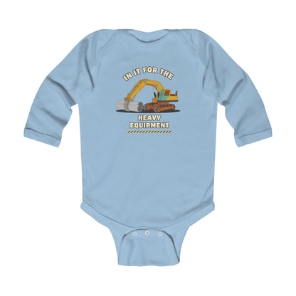 'Heavy Equipment' Infant Long Sleeve Onesie