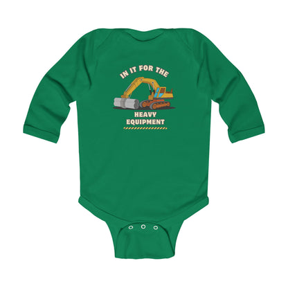 'Heavy Equipment' Infant Long Sleeve Onesie