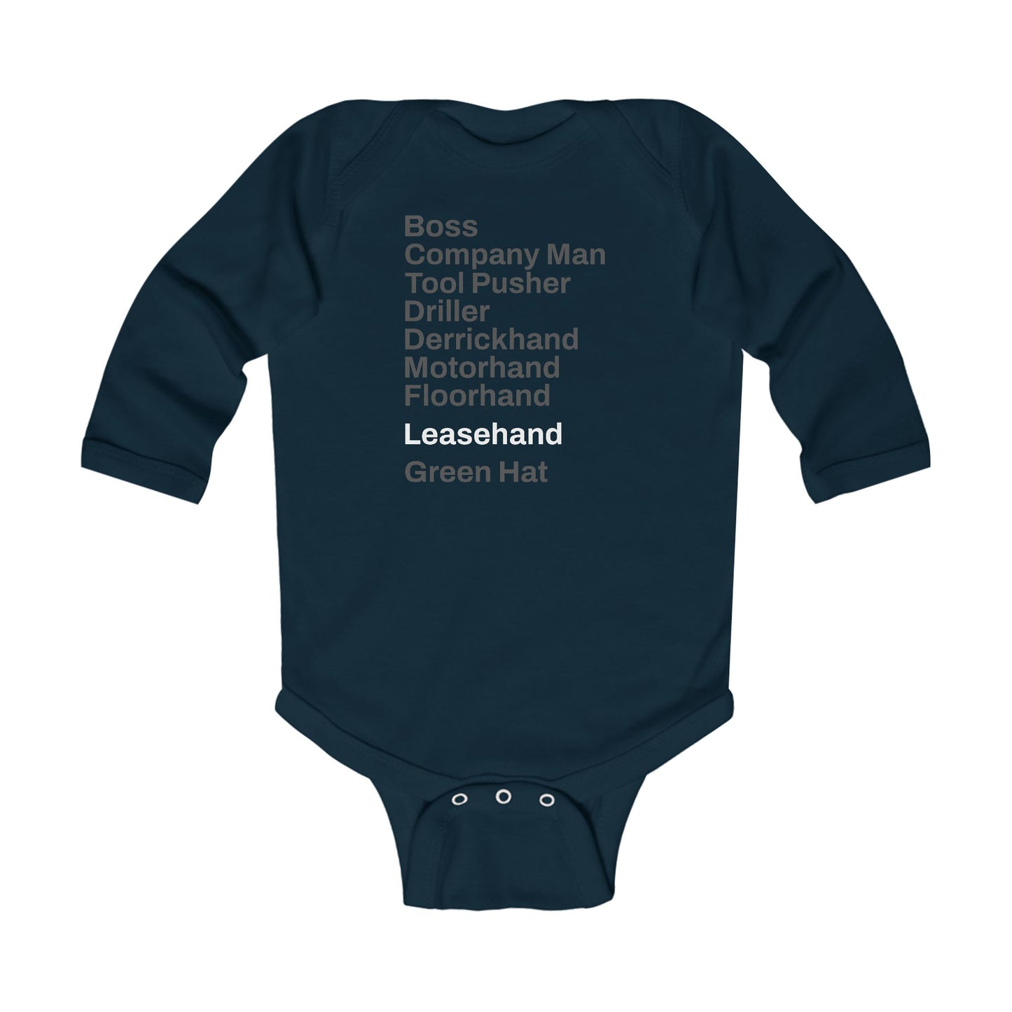 Rig Crew Series 'Leasehand' - Infant Long Sleeve Onesie