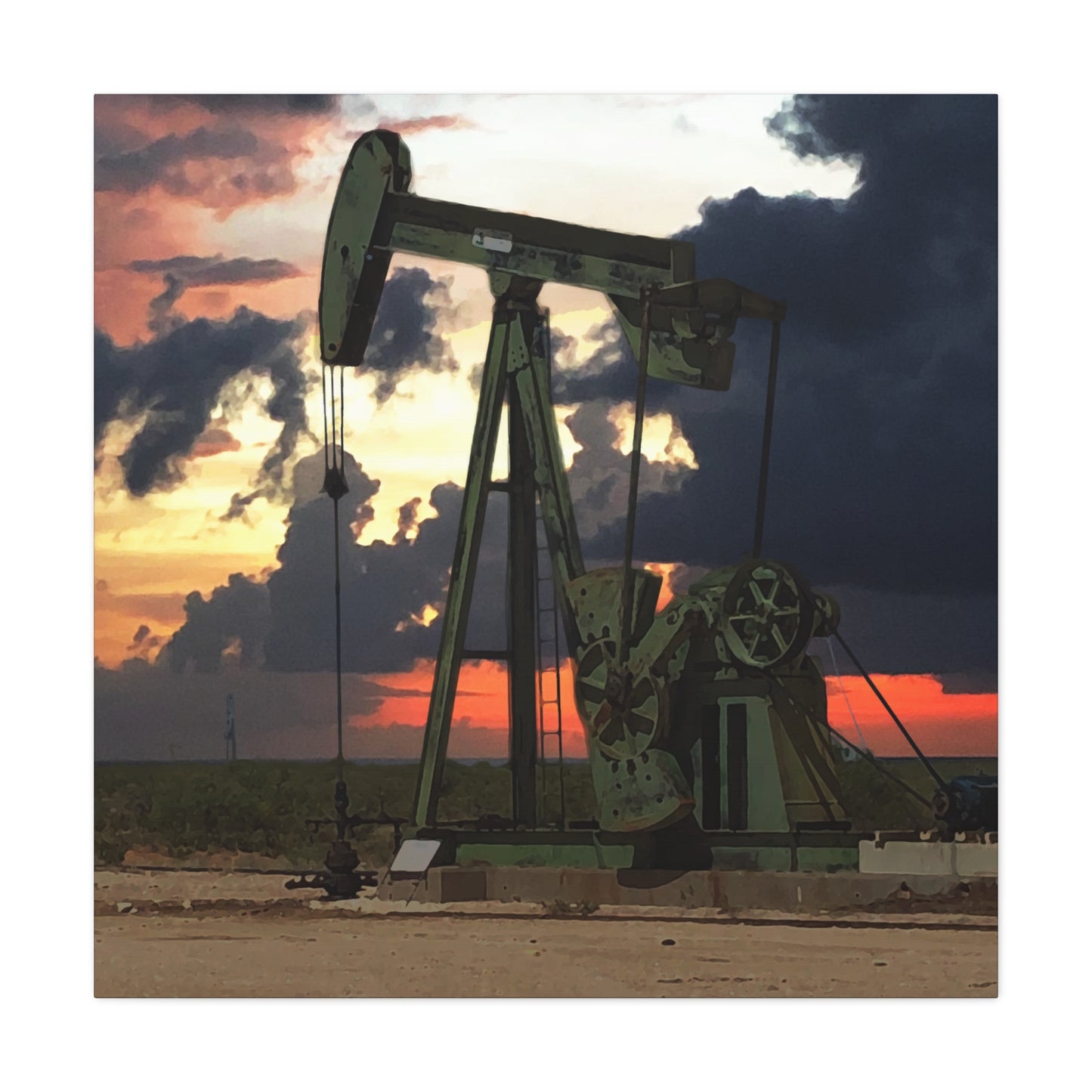 'Pumping Unit' Canvas Gallery Wrap