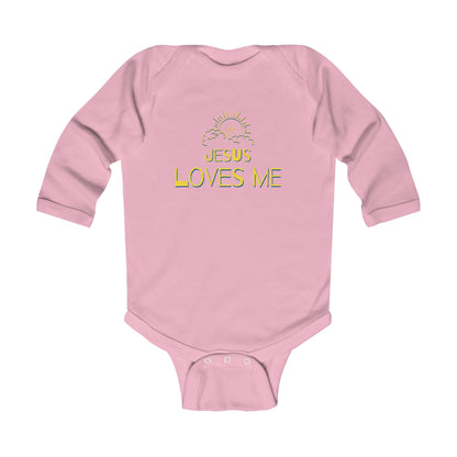 'Jesus Loves Me' Infant Long Sleeve Onesie