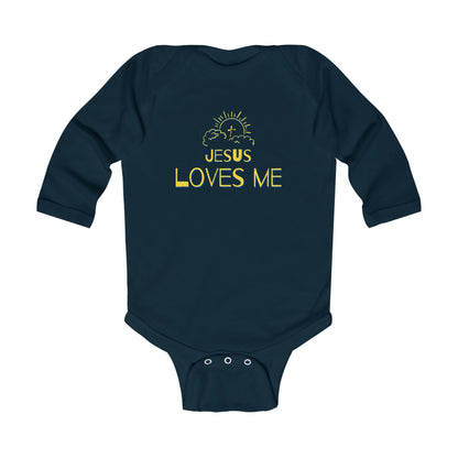 'Jesus Loves Me' Infant Long Sleeve Onesie