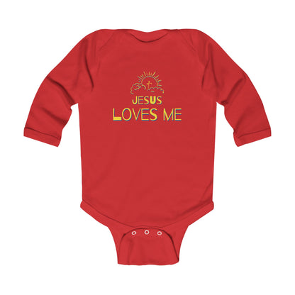 'Jesus Loves Me' Infant Long Sleeve Onesie