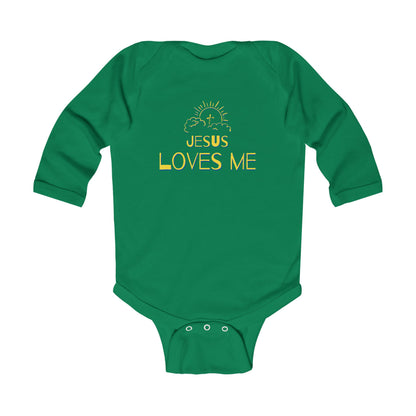 'Jesus Loves Me' Infant Long Sleeve Onesie