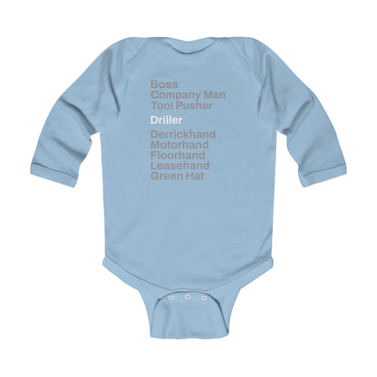 Rig Crew Series 'Driller' - Infant Long Sleeve Onesie