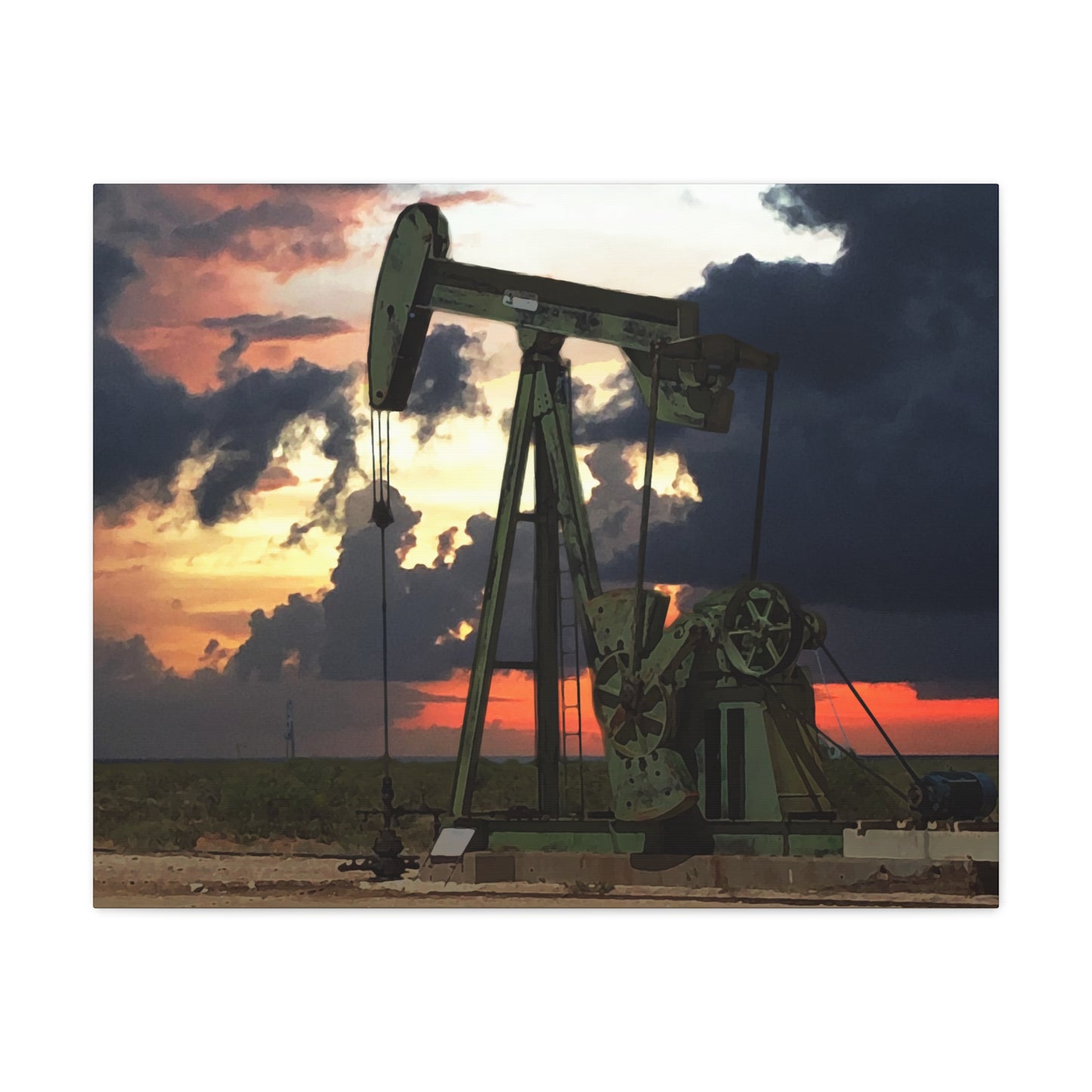 'Pumping Unit' Canvas Gallery Wrap