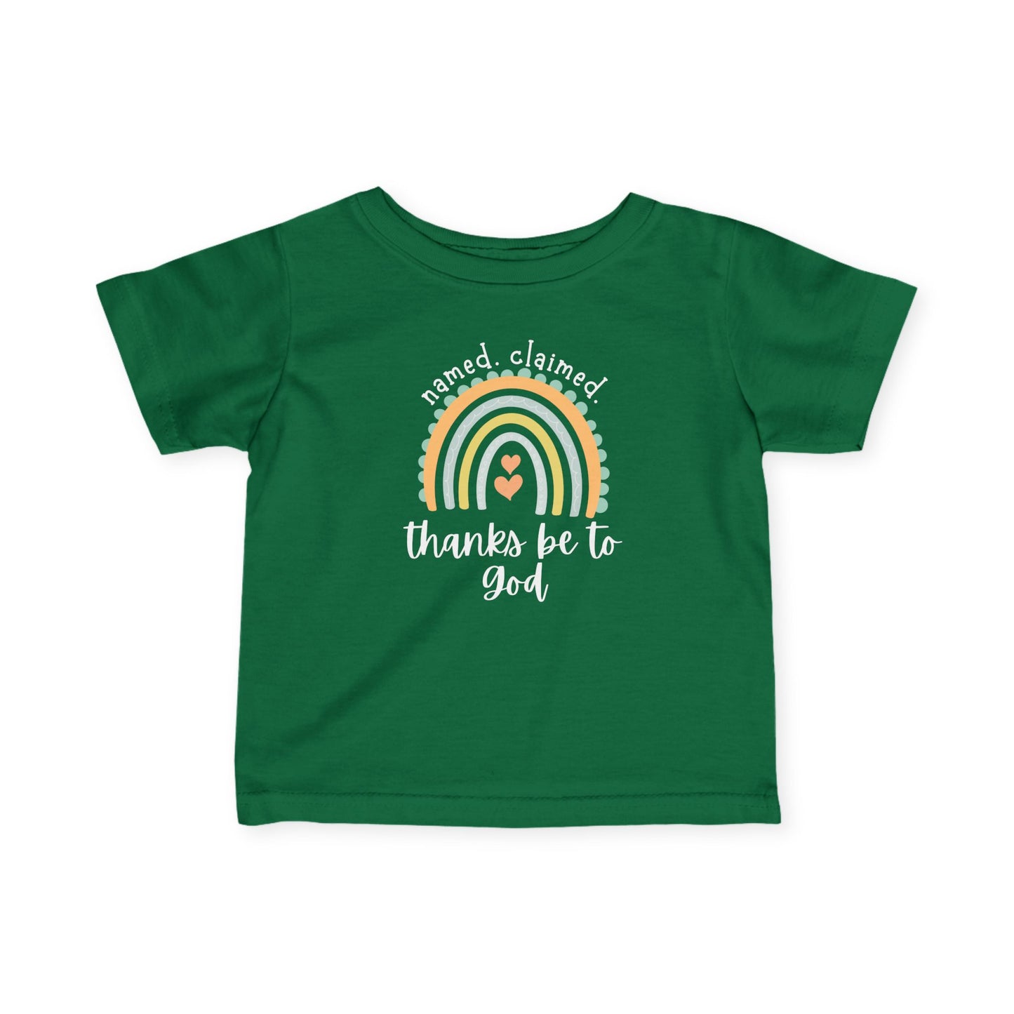 'Thanks be to God' Rainbow Infant Short Sleeve Tee