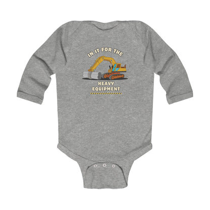 'Heavy Equipment' Infant Long Sleeve Onesie