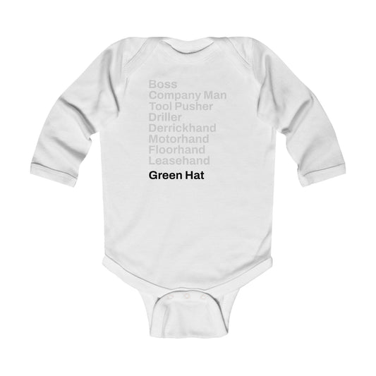 Rig Crew Series 'Green Hat' - Infant Long Sleeve Onesie