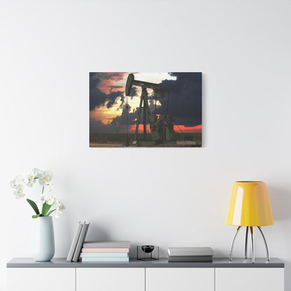 'Pumping Unit' Canvas Gallery Wrap