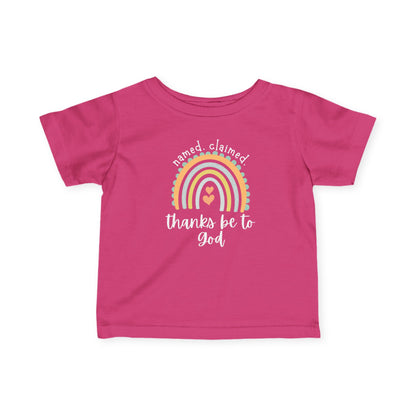 'Thanks be to God' Rainbow Infant Short Sleeve Tee