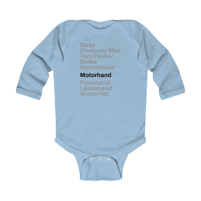 Rig Crew Series 'Motorhand' - Infant Long Sleeve Onesie