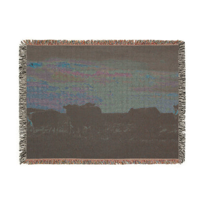 'Evening Cattle' Woven Blanket