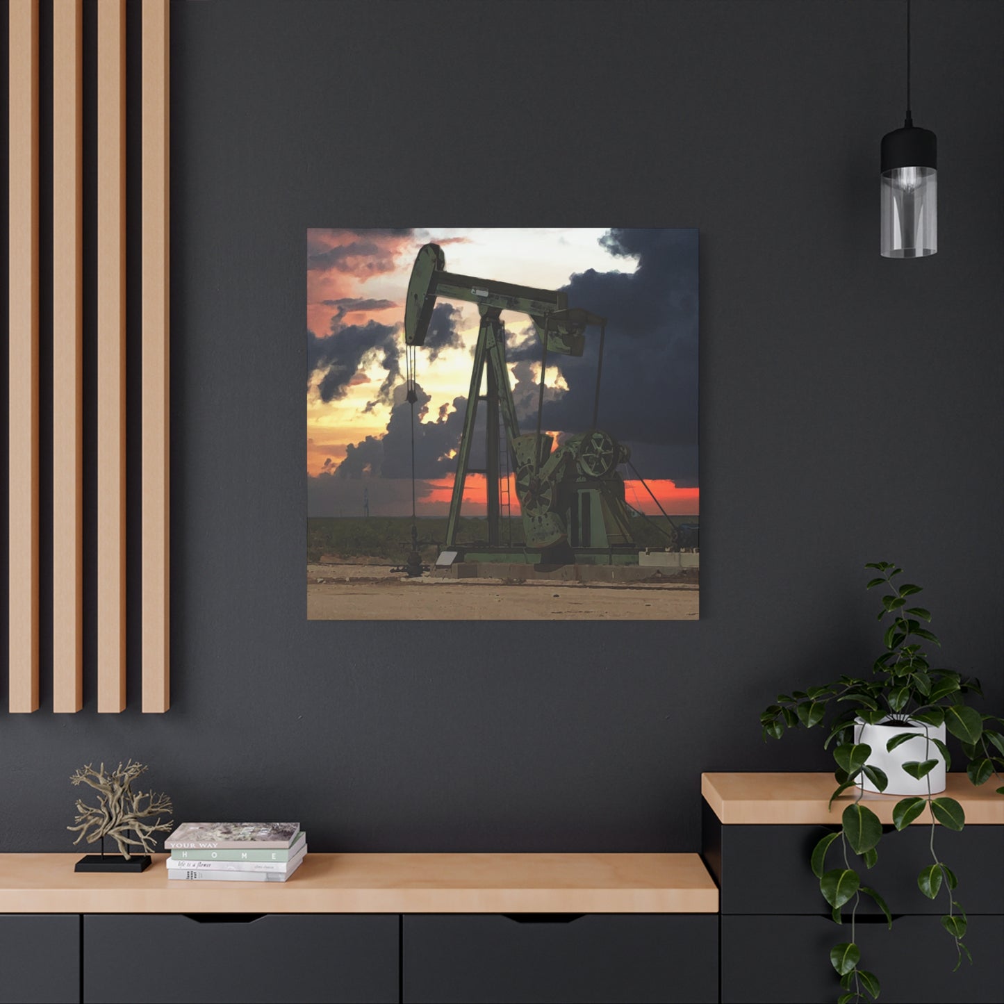 'Pumping Unit' Canvas Gallery Wrap