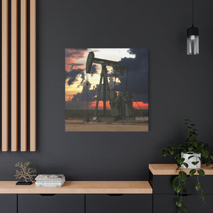 'Pumping Unit' Canvas Gallery Wrap