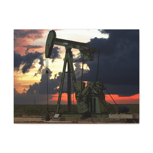 'Pumping Unit' Canvas Gallery Wrap