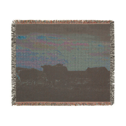 'Evening Cattle' Woven Blanket