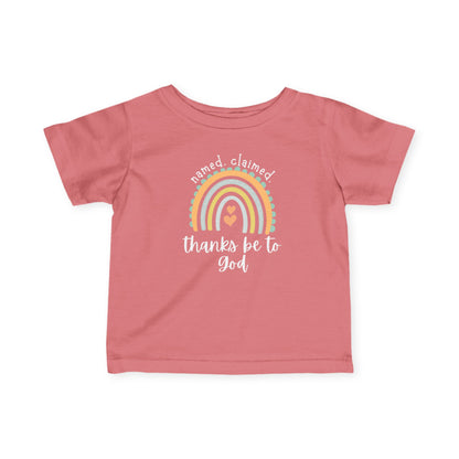 'Thanks be to God' Rainbow Infant Short Sleeve Tee